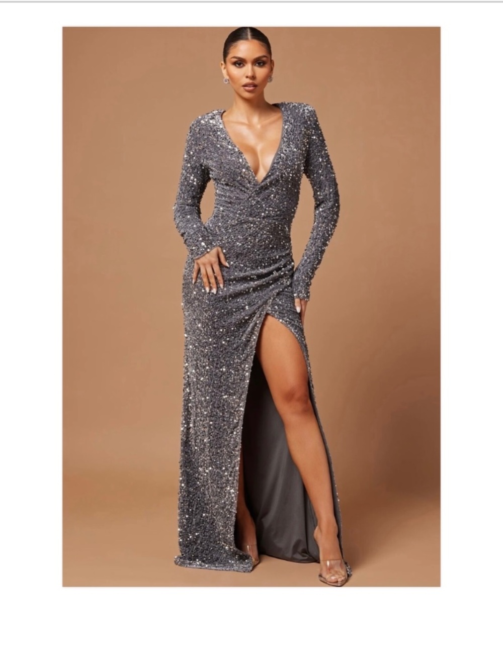 Fashion Nova Sequin Gown size S